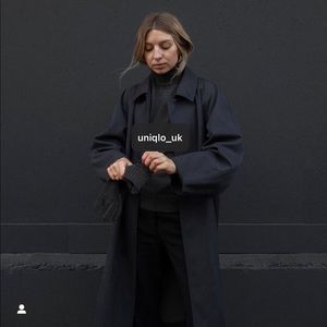 Uniqlo Navy Waterproof Trench Coat